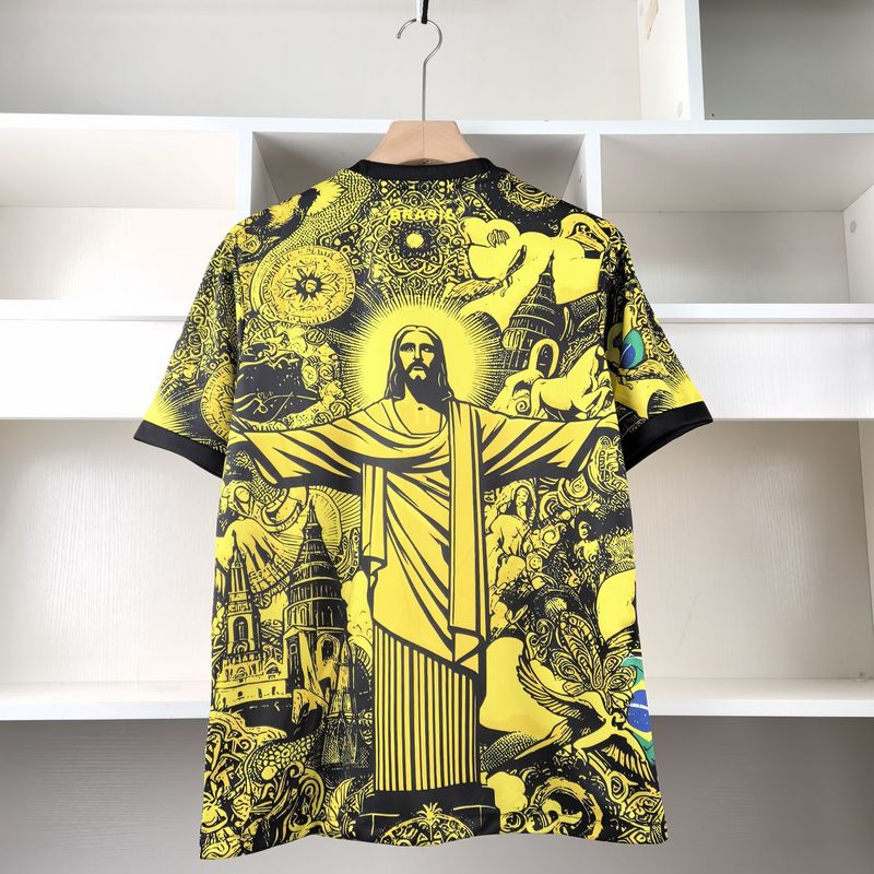 Camisa Brazil 2024 Christ the Redeemer - Amarelo