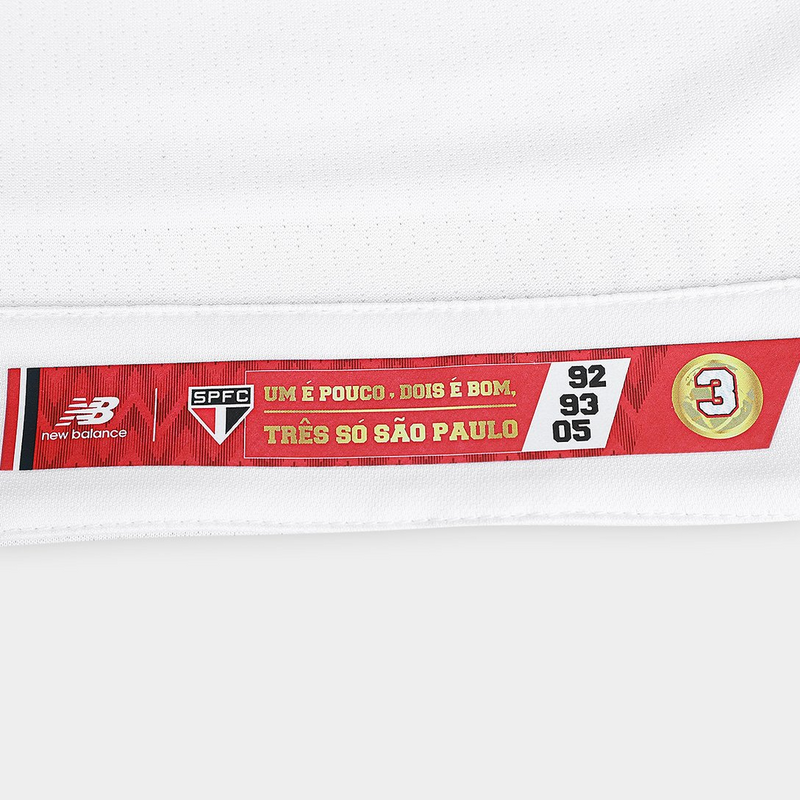 Camisa São Paulo 25/26 Casa New Balance Masculina - Branco+Vermelho - Jogador