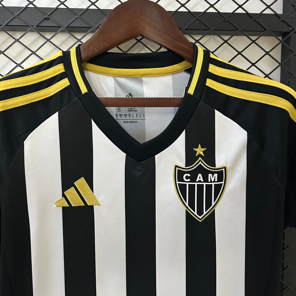 Camisa Atlético Mineiro Feminina Home 25/26 - Preta e Branca