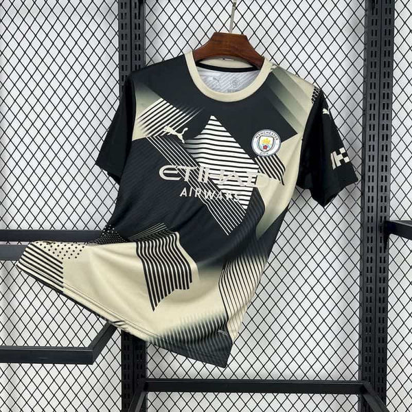 Manchester City 2025∕26 Black and yellow concept version Jersey S-XXL(B33C)