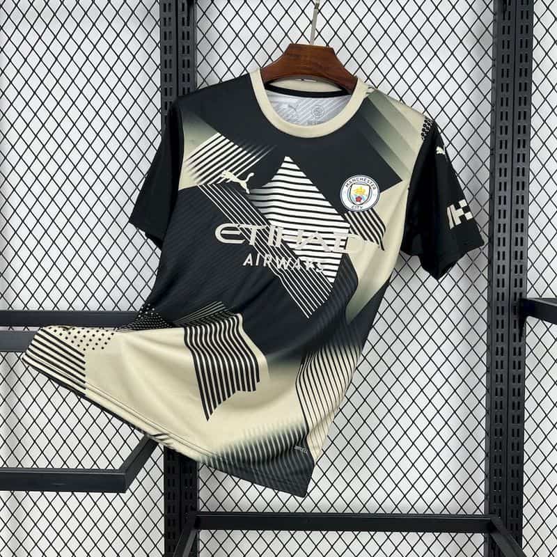 Manchester City 2025∕26 Black and yellow concept version Jersey S-XXL(B33C)