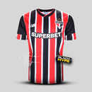 Camisa São Paulo Away 24/25 New Balance - Vermelha e preta