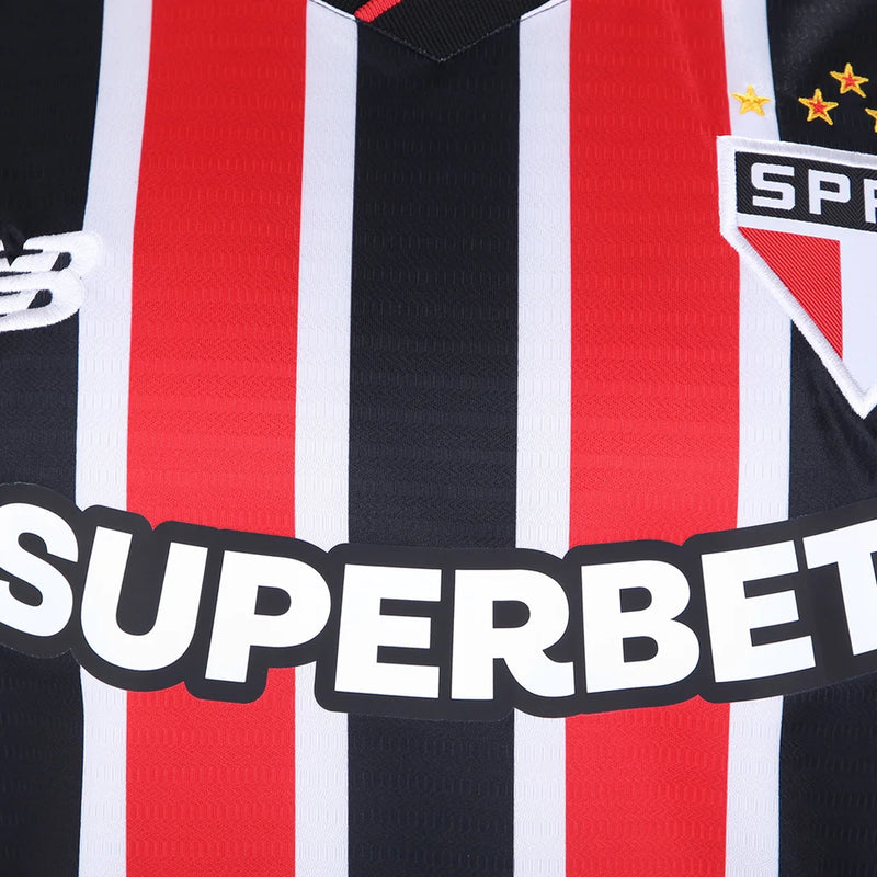 Camisa São Paulo Away 24/25 New Balance - Vermelha e preta