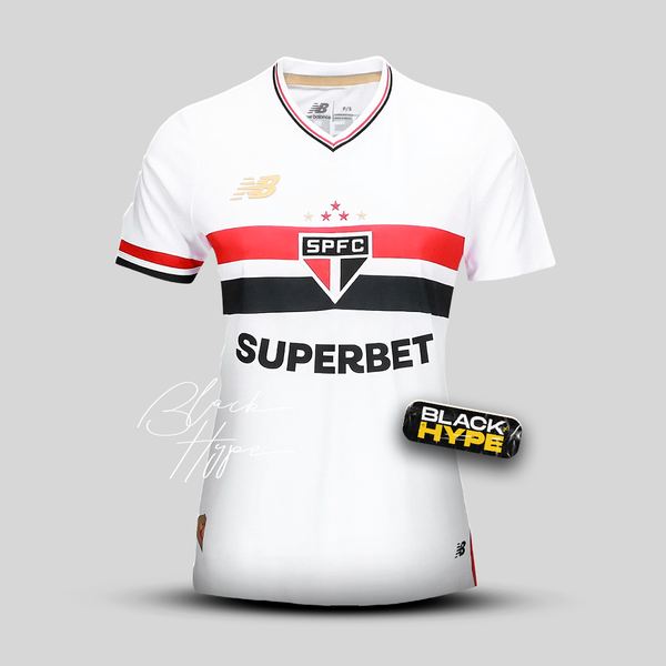 Camisa Tricolor Feminina Home 25/26 - Branca