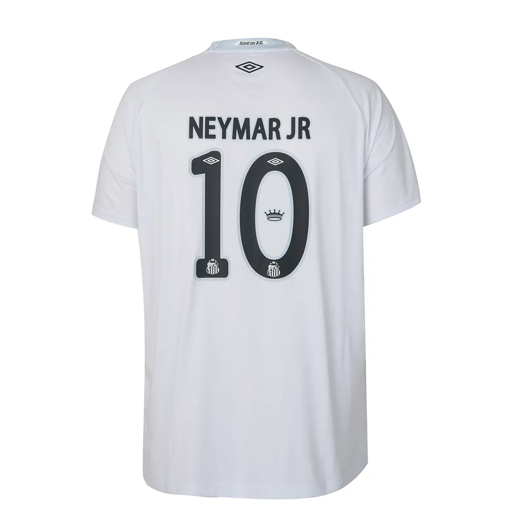 Camisa do Santos I 25/26 Torcedor Branca (#NEYMAR JR 10 Incluso)