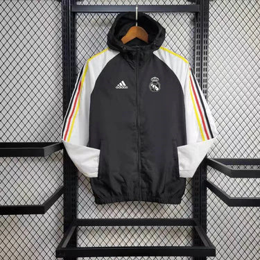 Corta Vento Real Madrid 24/25 - Preto e Branco