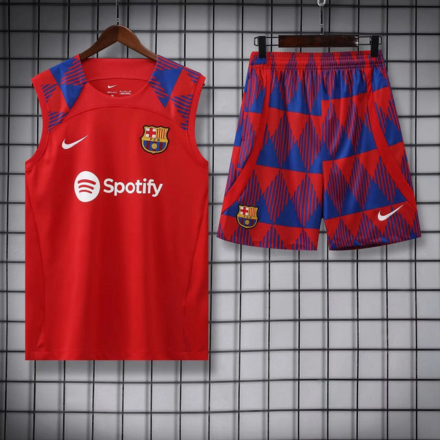 Kit Treino Barcelona 23/24 - Vermelho