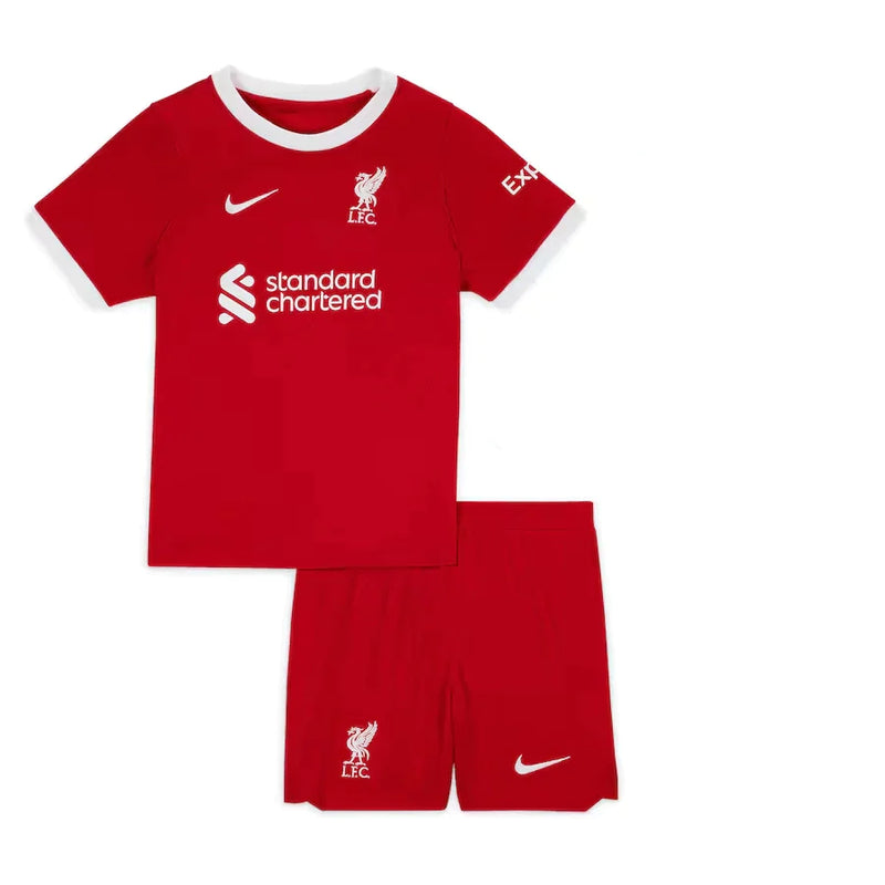 Conjunto Infantil Liverpool Home 23/24 - Vermelho