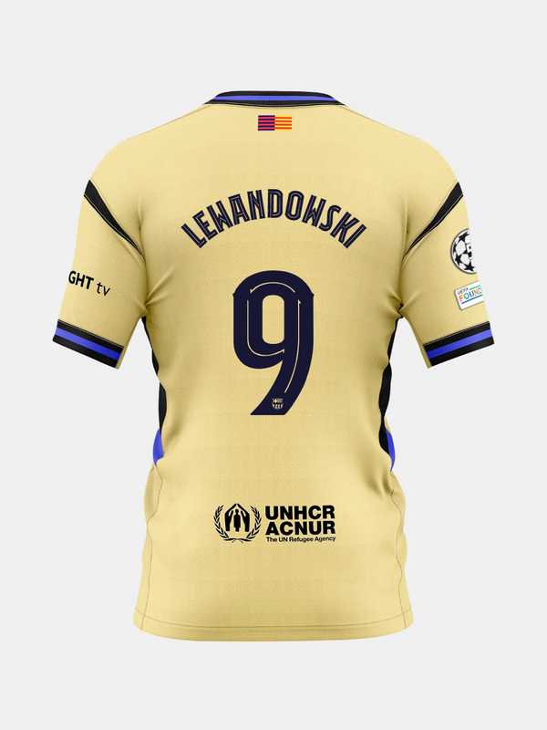 Camisa Away FC Barcelona 25/26 #9 LEWANDOWKSI