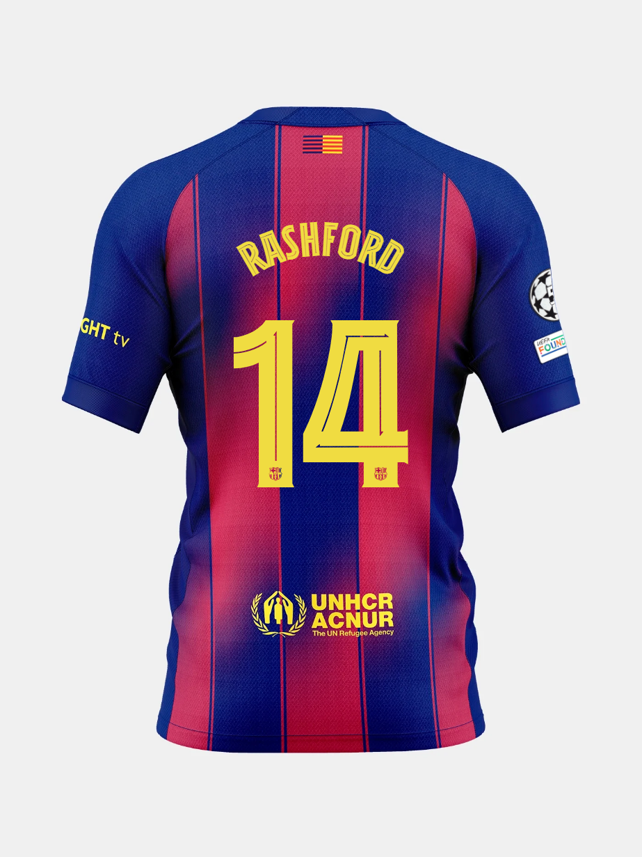 Camisa Home FC Barcelona 25/26 #14 RASHFORD