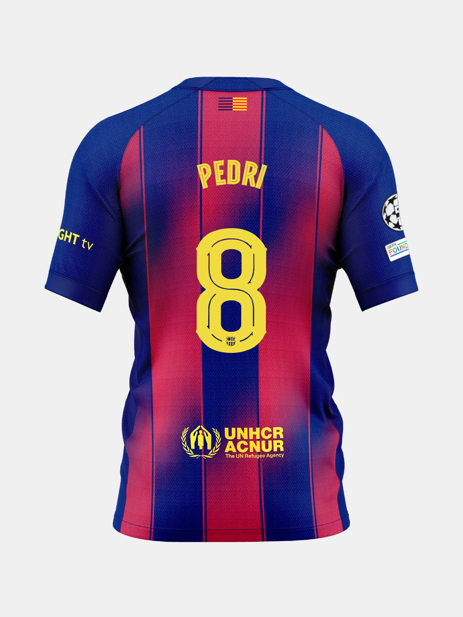 Camisa Home FC Barcelona 25/26 #8 PEDRI